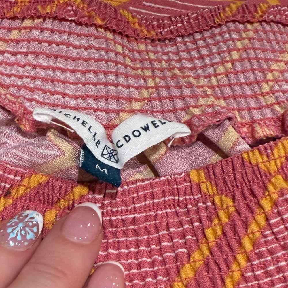 Michelle McDowell Pink and Yellow Top